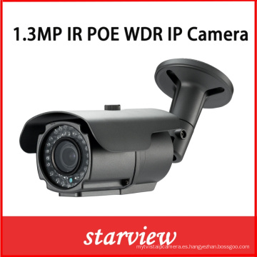 1.3MP IP Poe WDR IR al aire libre Bullet Cámara de seguridad CCTV